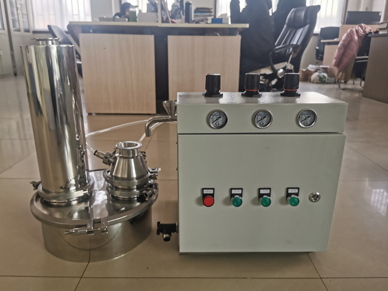 湖南某藥廠采購(gòu)西藥超微粉碎設(shè)備-MQP-Lab圓盤式氣流磨
